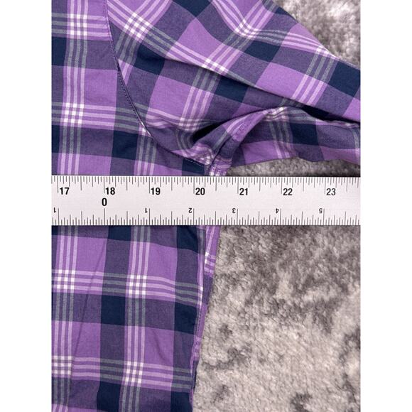 Frank & Eileen Top 3 / US Medium Grayson The Hero Purple Plaid Button Shirt - Picture 4 of 8